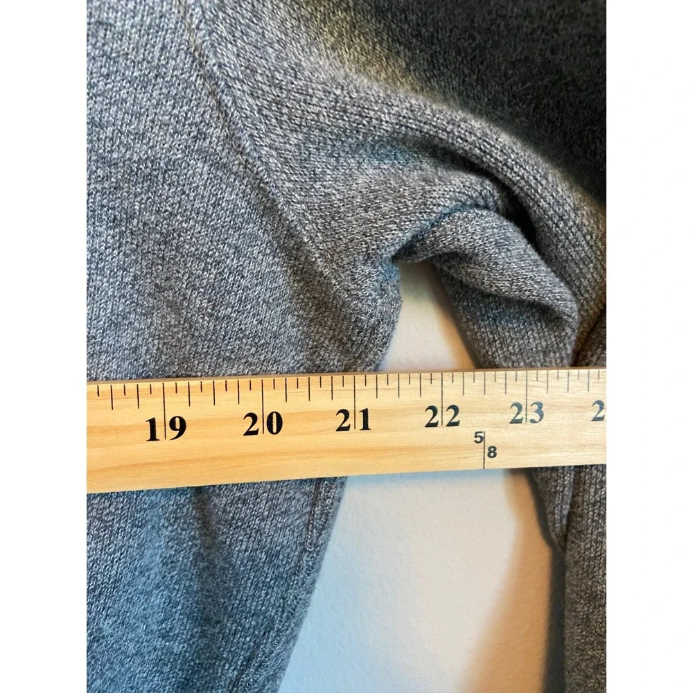 Polo Ralph Lauren Mens Gray Shawl Collar Button Pullover Cotton Sweater Size M